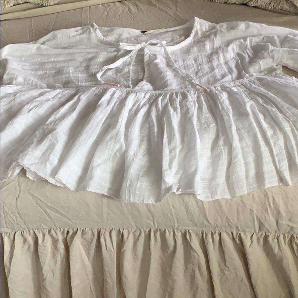 Free People white cotton cropped top-SP